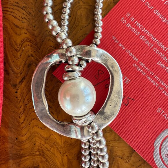 UNO de 50 Pearl Bracelet Silver - Picture 5 of 6